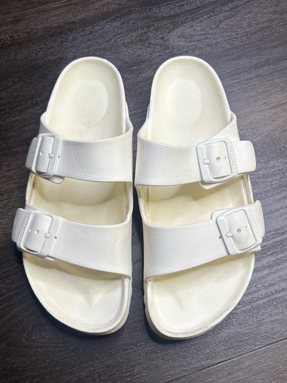 BIRKENSTOCK Arizona Womens WHITE Eva Slides BIRKS Shoes Size 9